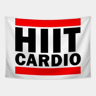 HIIT Cardio Gym Parody Shirt (For Light Colors) Tapestry