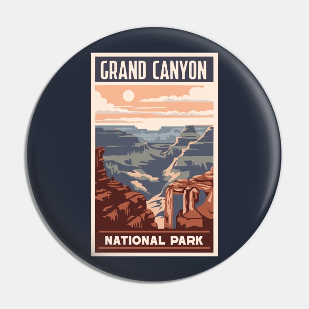 A Vintage Travel Art of the Grand Canyon National Park - Arizona - US Pin by goodoldvintage