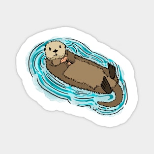 Otterly Adrift Magnet