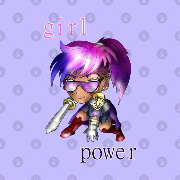 girl power chibi dnd elf by cuisinecat