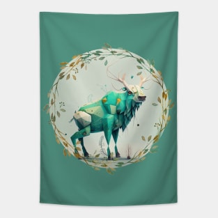 Mythical Antlered Beast Tapestry