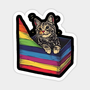 Cat LGBT Pride Magnet