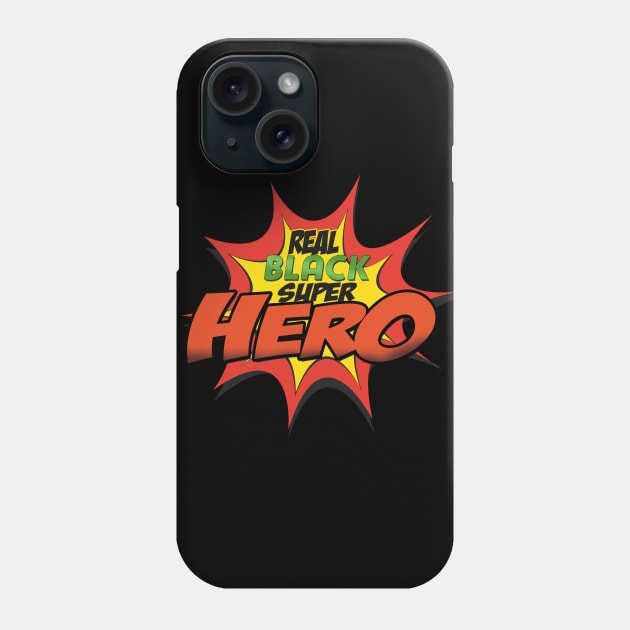 Black Super Hero Phone Case by Corecustom