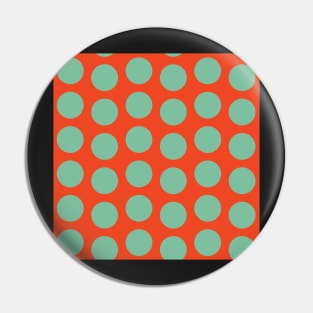 Coral Blue Polka Dot Offset Repeat Pattern Pin