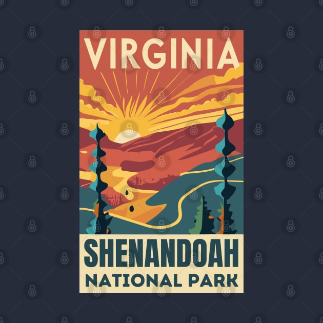 A Vintage Travel Art of the Shenandoah National Park - Virginia - US by goodoldvintage