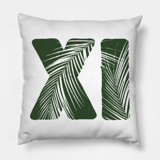 Xi Leaf Letters Pillow