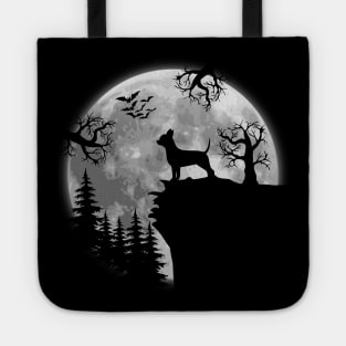 Chihuahua And Halloween Moon Tote