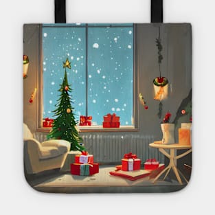 Christmas Vibes Love Christmas Trees During Holiday Season Partying Alone at Home Tote