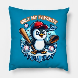 penguin baseball Pillow