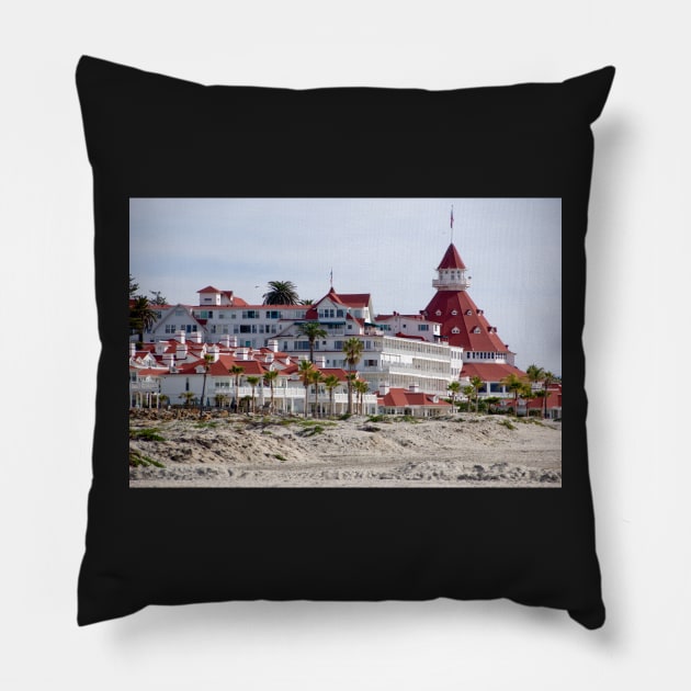 Hotel Del Coronado Pillow by randymir