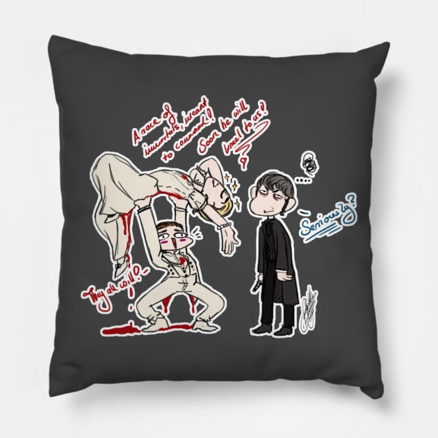 Penny Dreadful - Seriously? Pillow by Clarice82art