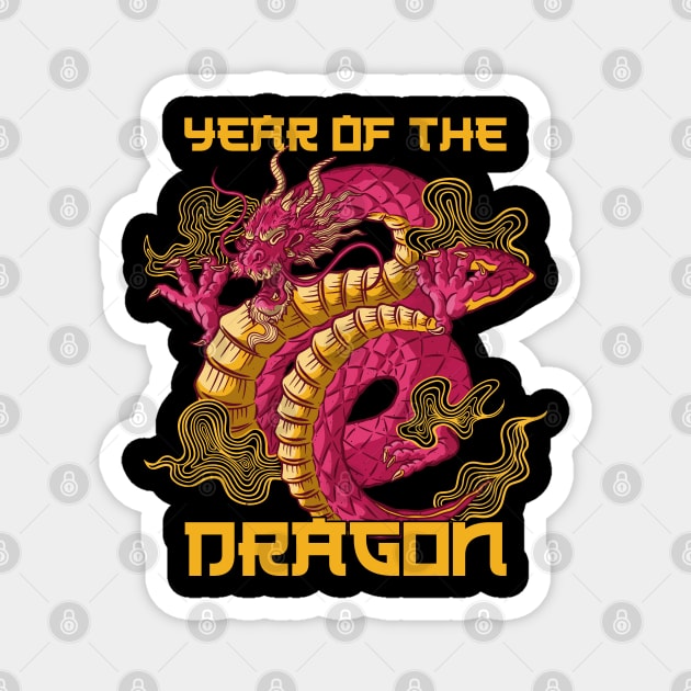 Chinese New Year 2024 Year of The Dragon Magnet by creative