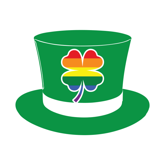 LGBTQ Clover St. Patrick's Day Hat Design by SiGo