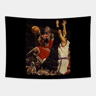 Michael Jordan Wearing The Number 45 Jersey Tapestry