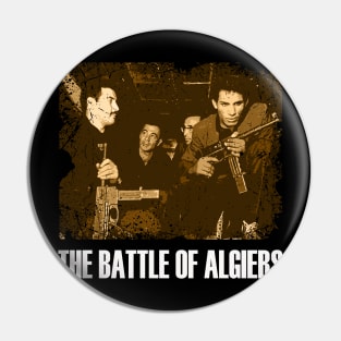 The City as a Battlefield Algiers Vintage Film Art Tee Pin