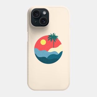 Minimalist Abstract Nature Art #8 Warm Tropical Beach Phone Case