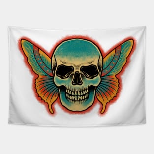 Butterfly skull Tapestry