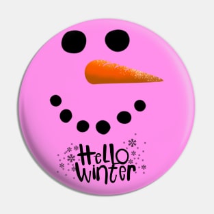 Hello winter-snowman Pin