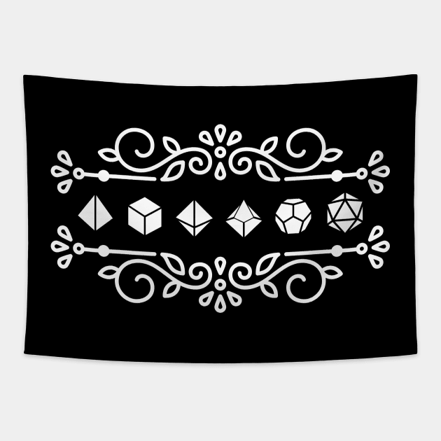 Ornamental Dice Set of Archer Tabletop RPG Gaming Tapestry by pixeptional