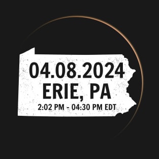 Pennsylvania Eria PA USA Total Solar Eclipse 2024 - Pennsylvania T-Shirt