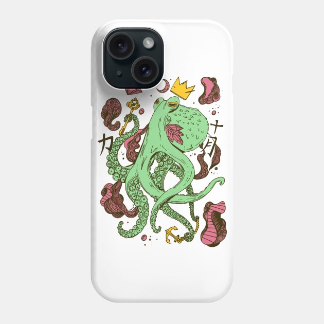 Royal Octopus - Pink and Mint Phone Case by kenallouis