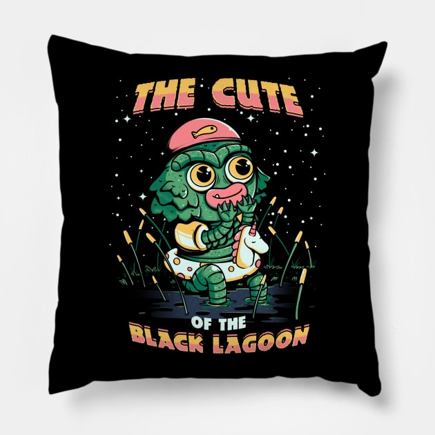 Cute of the black lagoon! Pillow by Ilustrata