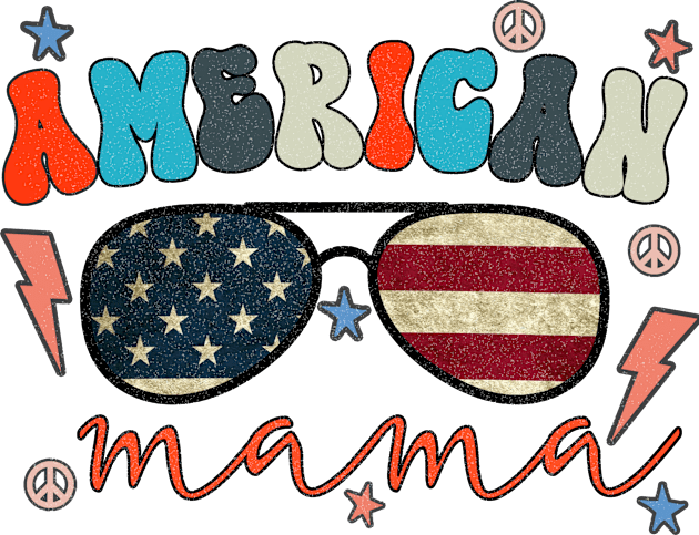 American Mama Kids T-Shirt by kingasilas