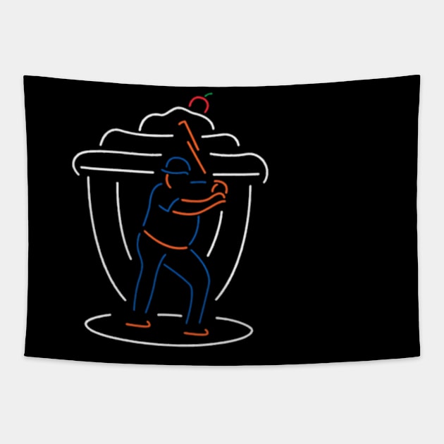 Daniel Vogelbach Neon Milkshake Tapestry by KraemerShop