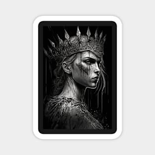 Fierce Warrior Queen Illustration Magnet