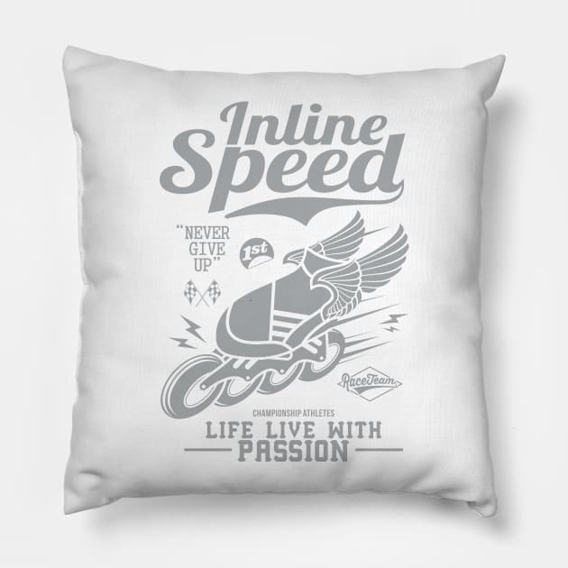 Inlinespeed-"life live with passion". Pillow by Niko59