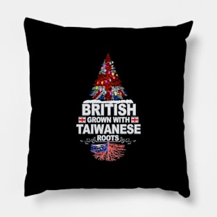 British Grown With Taiwanese Roots - Gift for Taiwanese With Roots From Taiwan Pillow