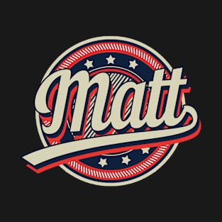 Graphic Aesthetic Matt Proud Name Circle Vintage Art T-Shirt