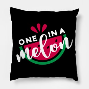 One In A Melon Watermelon Fruit Pun Pillow