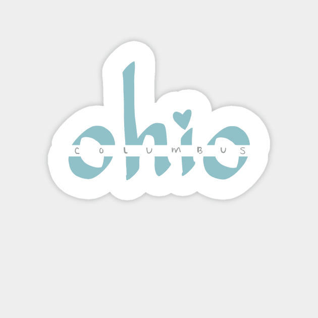 COLUMBUS, OHIO Magnet by weloveart