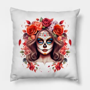 Day of the Dead Woman #3 Pillow