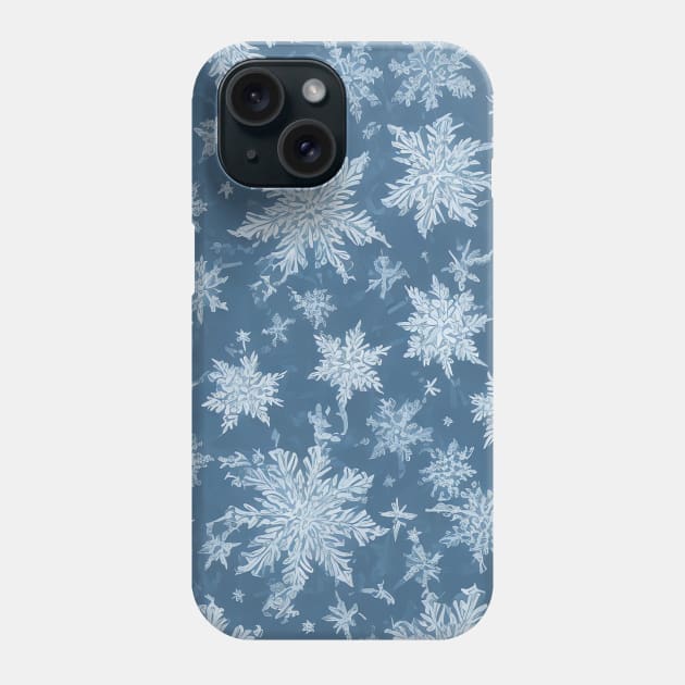 Intricate Calming and delicate Seasonal Winter Snowflakes Pattern Phone Case by thejoyker1986