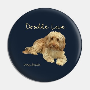 Golden Doodle Dog Pin