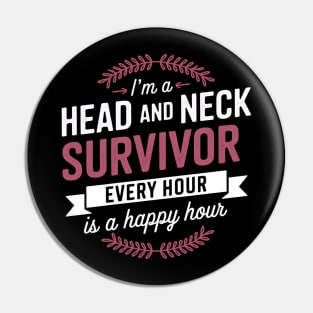 Head And Neck Survivor Oral Warrior Throat Cancer Awareness Pin
