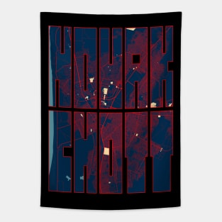 Nouakchott, Mauritania City Map Typography - Hope Tapestry