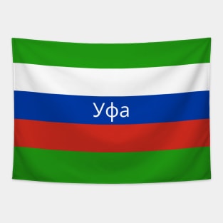 Ufa City in Russian Flag Tapestry