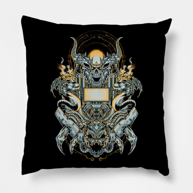 monster machine Pillow by cithu09