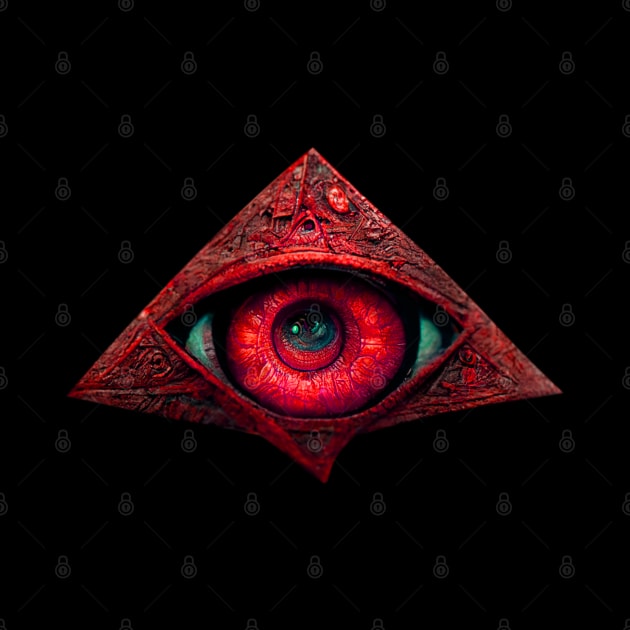 The masonic allseing eye - red by Pikantz