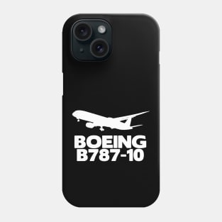 Boeing B787-10 Silhouette Print (White) Phone Case