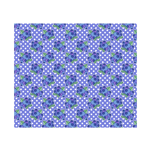 Blueberry Cluster Polk-a-dot Pattern by saradaboru