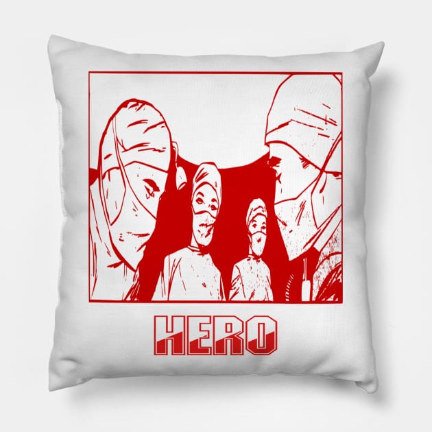 the doctors are the real heroes Pillow by Moyo Art