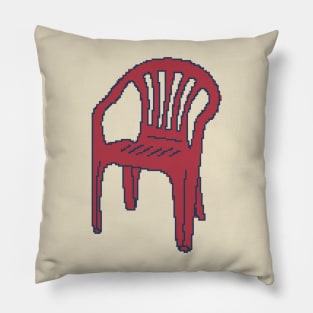 Pixelated Plastic Lawn Chair Pillow