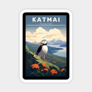 Katmai National Park Travel Poster Magnet