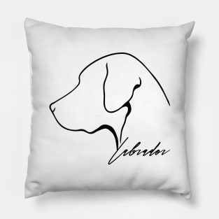 Proud Labrador profile dog Lab lover gift Pillow