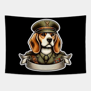 Beagle Soldier Tapestry