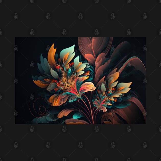 Abstract Floral Garden Botanical Print by FloralFancy